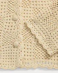 Hand-Crocheted Cotton Cardigan