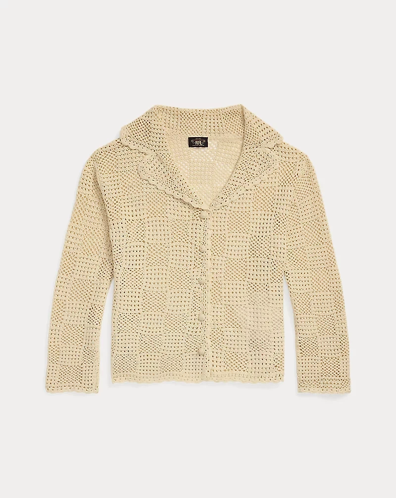 Hand-Crocheted Cotton Cardigan