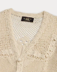 Crochet-Detail Pointelle Duster
