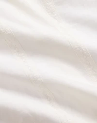 Embroidered-Trim Linen-Cotton Jacket