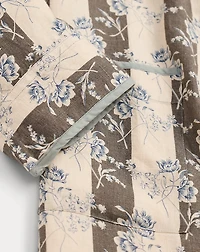 Floral-Print Linen Duster