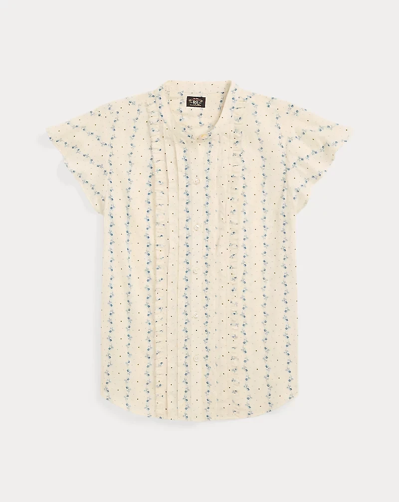 Floral-Print Cotton Voile Blouse