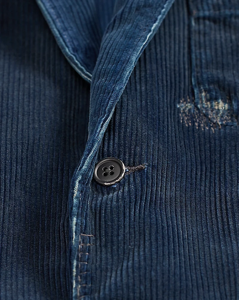 Repaired Indigo Corduroy Blazer