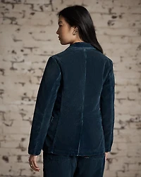 Repaired Indigo Corduroy Blazer
