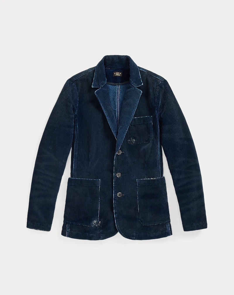 Repaired Indigo Corduroy Blazer