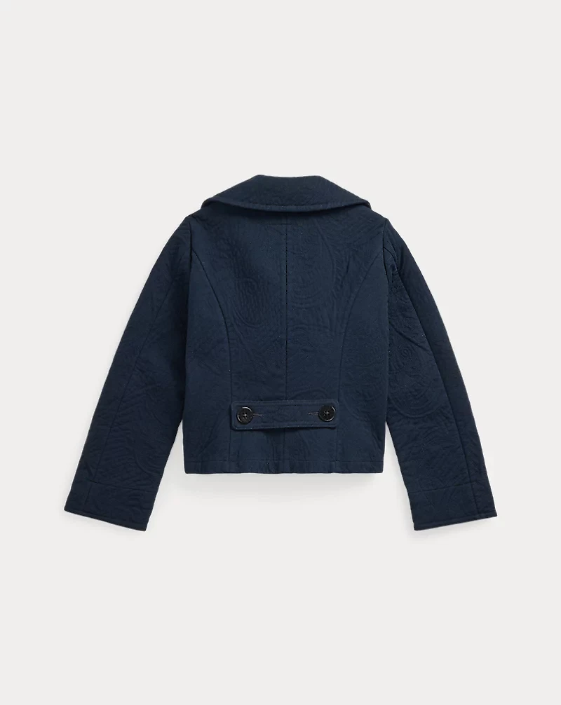 Quilted Jersey Cropped Peacoat