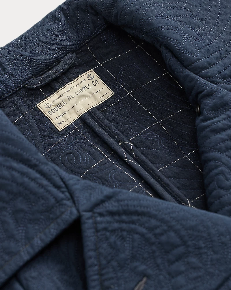 Quilted Jersey Cropped Peacoat