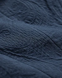 Quilted Jersey Cropped Peacoat