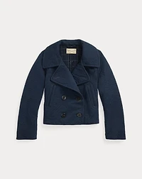 Quilted Jersey Cropped Peacoat