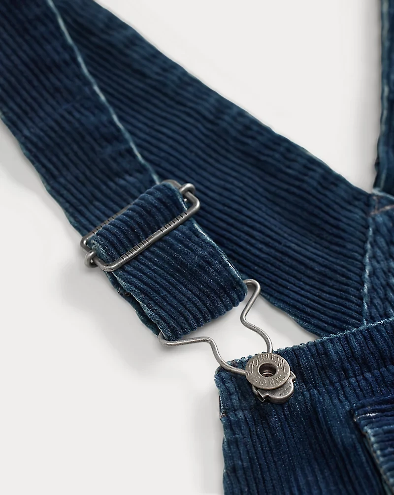 Repaired Indigo Corduroy Overall