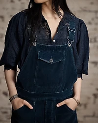 Repaired Indigo Corduroy Overall