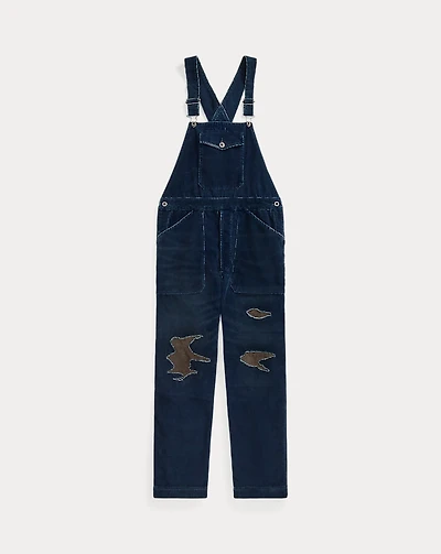 Repaired Indigo Corduroy Overall
