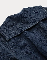 Indigo Jacquard Jumpsuit