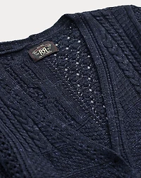 Jacquard-Knit Pointelle Wrap Dress