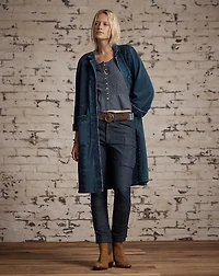 Embroidered Cotton-Linen Jersey Top
