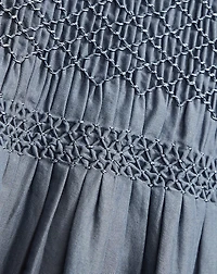 Smocked Cotton Voile Dress