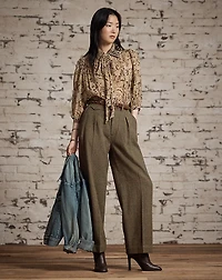 Windowpane Tweed Pant
