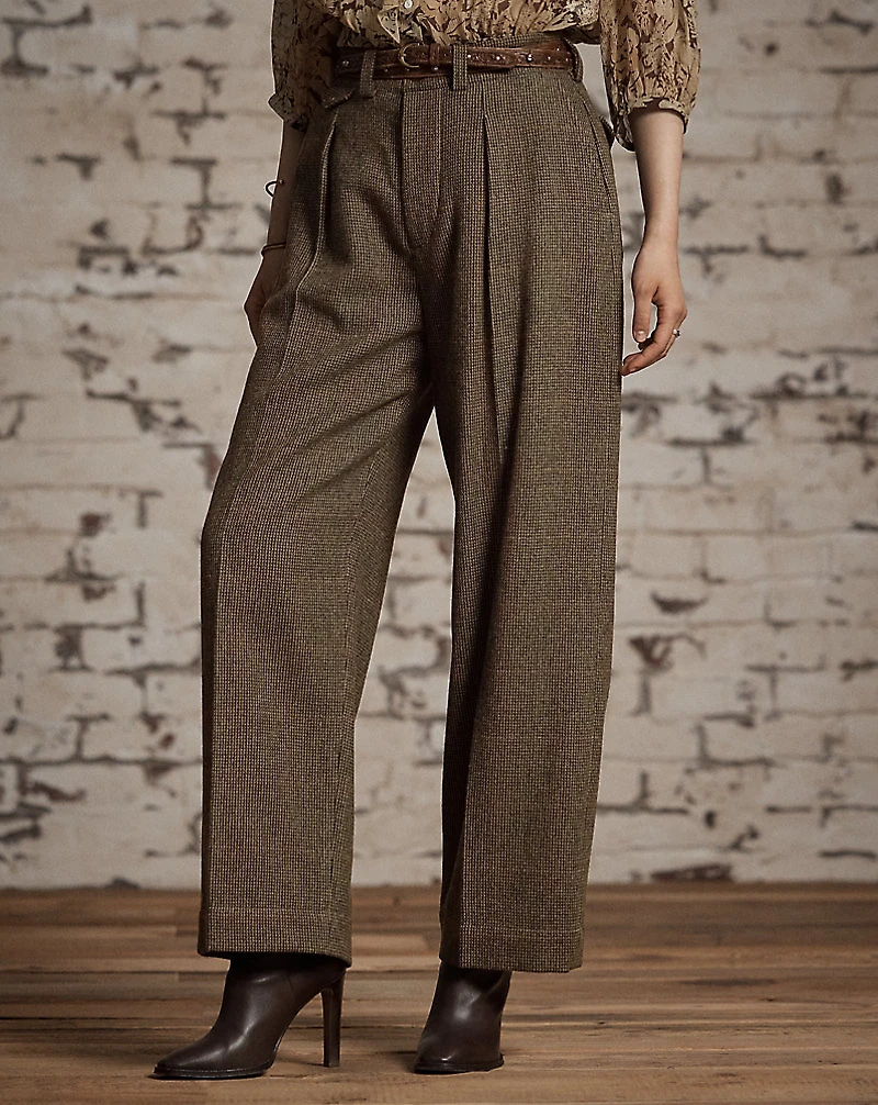 Windowpane Tweed Pant