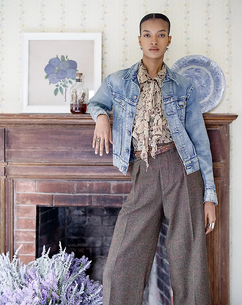 Windowpane Tweed Pant