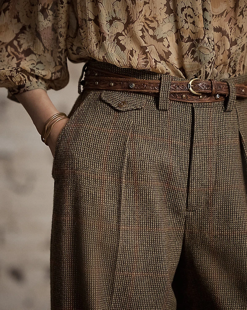 Windowpane Tweed Pant