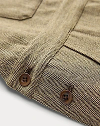 Wool-Blend Herringbone Overall