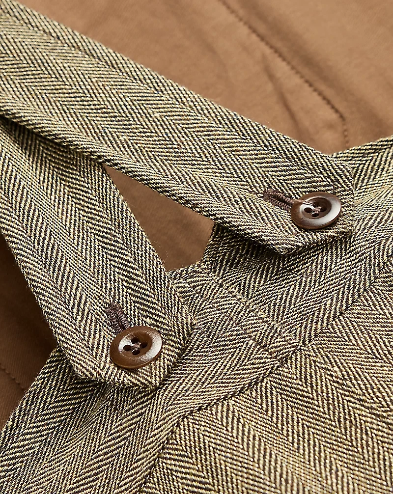 Wool-Blend Herringbone Overall