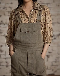 Wool-Blend Herringbone Overall
