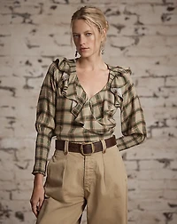 Ombré Plaid Marocain Blouse