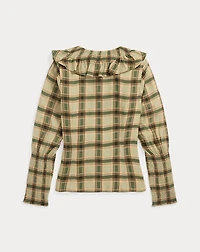 Ombré Plaid Marocain Blouse