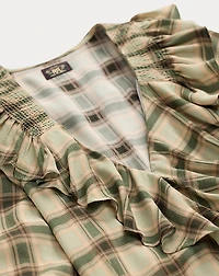 Ombré Plaid Marocain Blouse