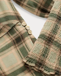 Ombré Plaid Marocain Blouse