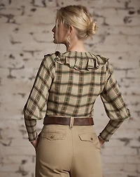 Ombré Plaid Marocain Blouse