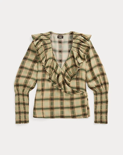 Ombré Plaid Marocain Blouse