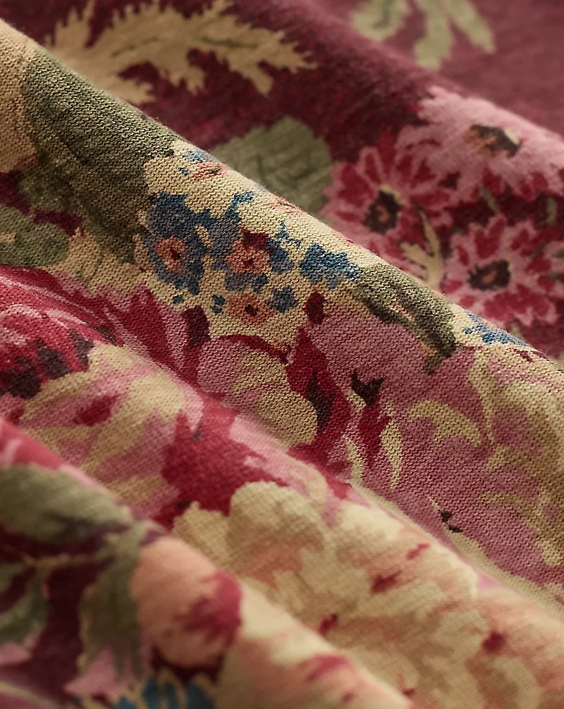 Floral Linen-Cotton Jersey Duster