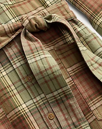 Plaid Cotton Twill Shirtdress