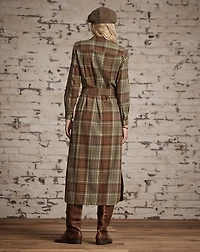 Plaid Cotton Twill Shirtdress