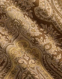 Belted Paisley-Print Corduroy Dress