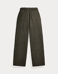 Striped Wool-Cotton Pant