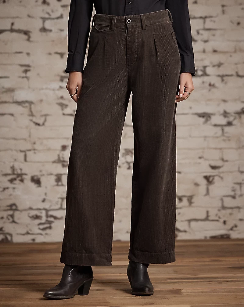 Pleated Corduroy Pant