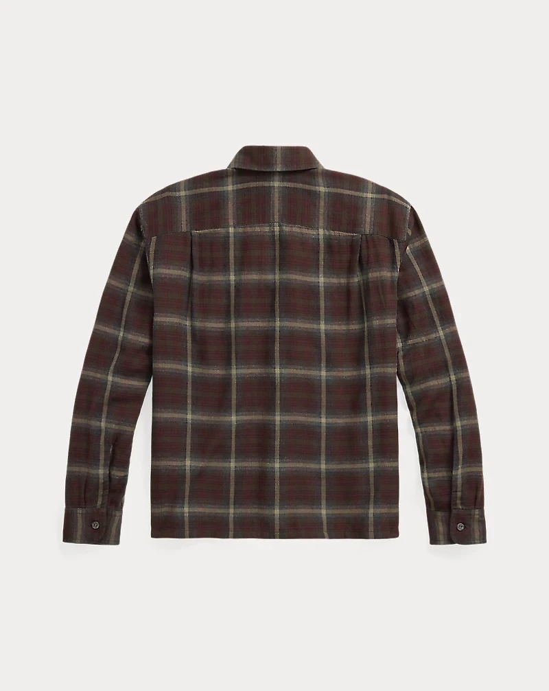 Heathered Plaid Cotton Shirt