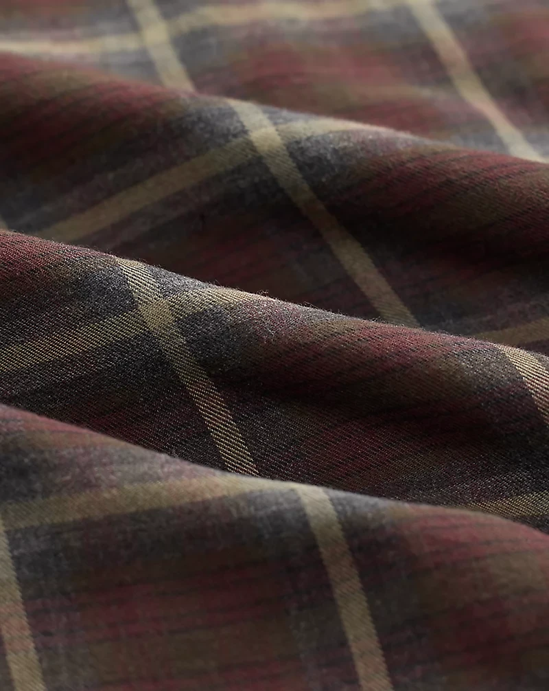 Heathered Plaid Cotton Shirt