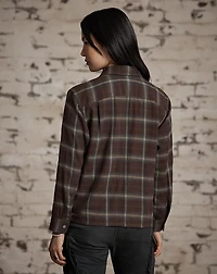 Heathered Plaid Cotton Shirt