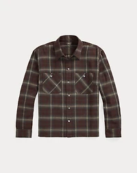 Heathered Plaid Cotton Shirt