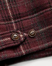 Plaid Wool Sweater Jacket
