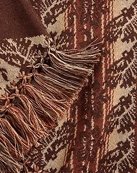 Fringe-Trim Wool Jacquard Skirt