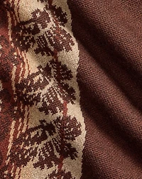 Fringe-Trim Wool Jacquard Skirt