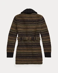 Striped Wool-Blend Cardigan