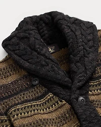 Striped Wool-Blend Cardigan