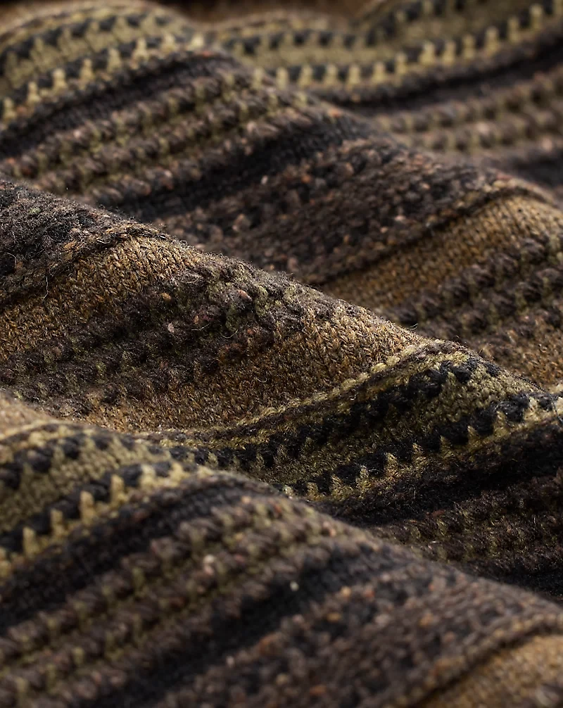 Striped Wool-Blend Cardigan