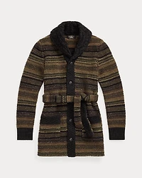 Striped Wool-Blend Cardigan